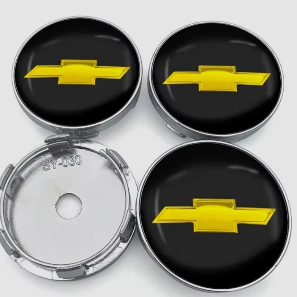 4 New Chevrolet Chevy 60mm rim center Caps Choose One Design
